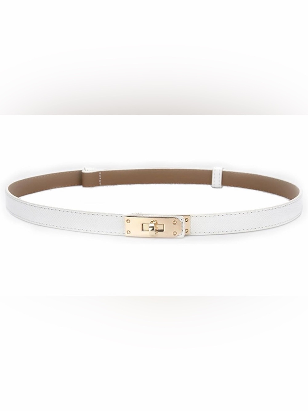 White/Gold Adjustable designer look-a-like belt